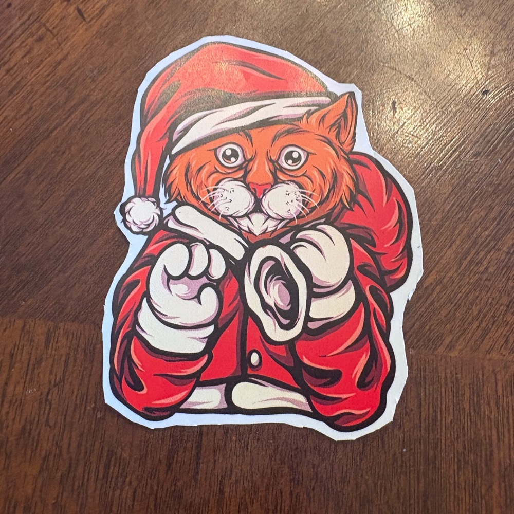 Santa clause tiger paper stickers